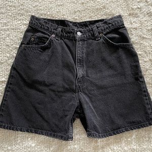 levi’s black denim shorts